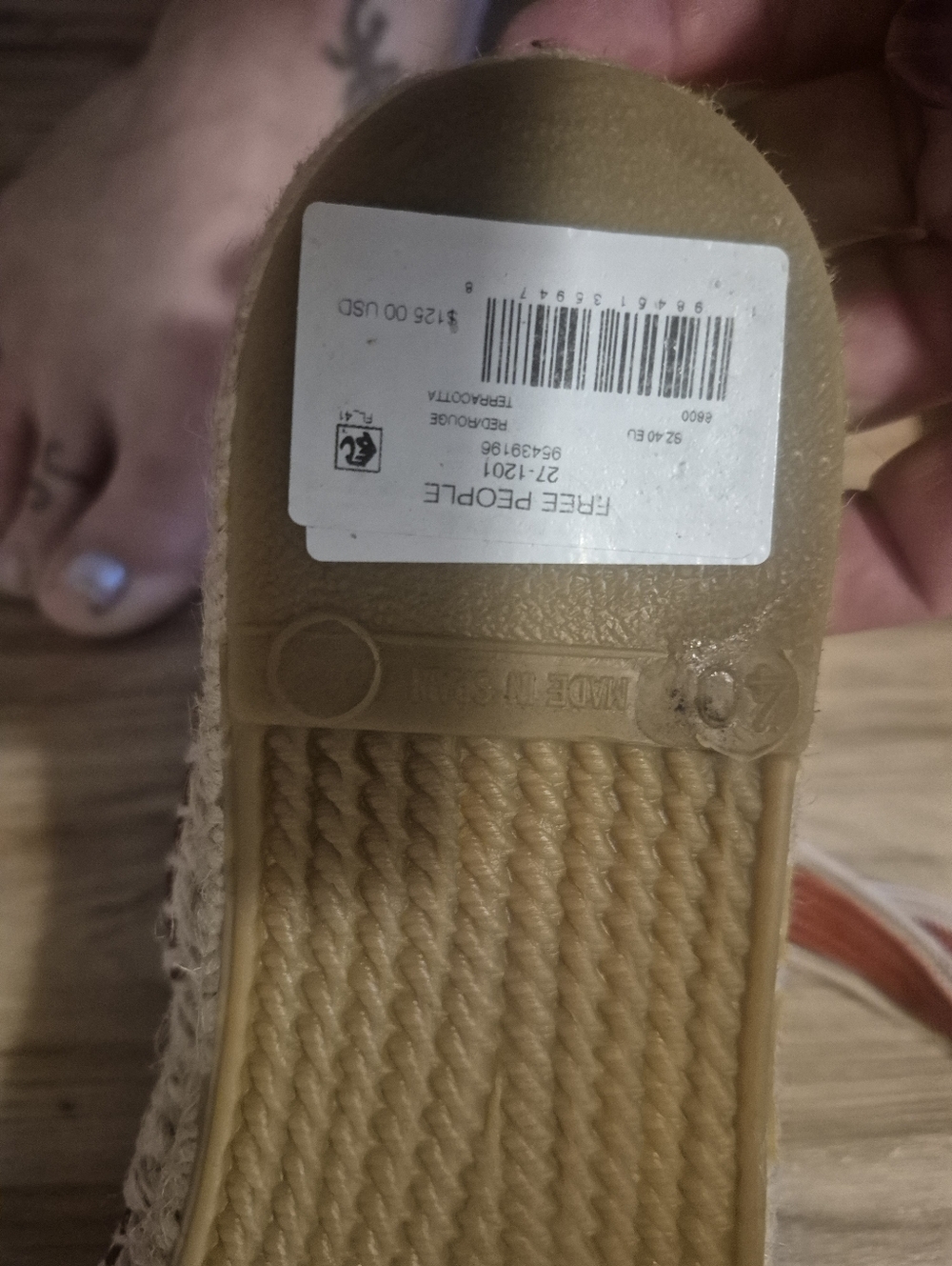 Palomita's Espadrille Ankle-Tie Sandals in Rust Red Size 10 New - Picture 5 of 11